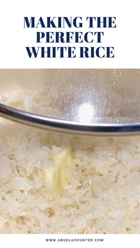 Fluffy White Rice Stove Top, Cuban White Rice, White Rice Recipe, Perfect White Rice, Martha Stewart Cooking School, Fluffy White Rice, Living Sacrifice, Rice On The Stove, White Rice Recipes