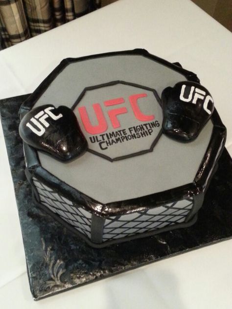 UFC themed grooms cake Ufc Themed Party, Ufc Cake Ideas, Ufc Cake, Ufc Party, Ideas For Birthday Cake, Cake For Him, Cake Design For Men, Karate Birthday, Birthday Wishes For Kids