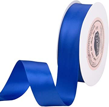 Amazon.com: VATIN 1 inch Double Faced Polyester Satin Ribbon Royal Blue/Sapphire Blue - 25 Yard Spool, Perfect for Wedding, Wreath, Baby Shower,Packing and Other Projects. Light Royal Blue, Bow Bouquet, Skillet Shrimp, Wedding Wreath, Curling Ribbon, Shades Of Gold, Face Light, Fabric Ribbon, Polyester Satin