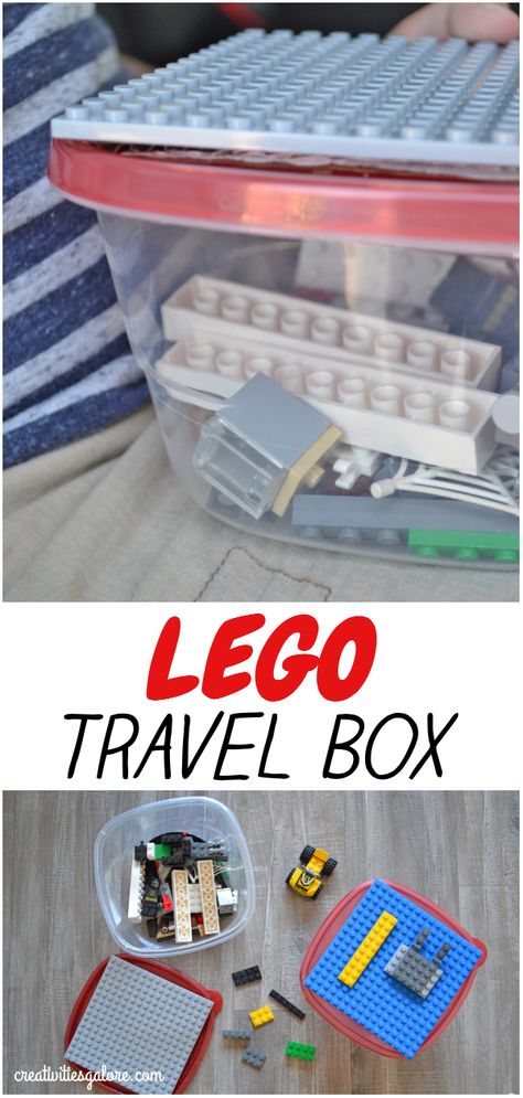 How to Make a Lego Travel Box with Dollar Tree Products Diy Lego, Lego Gifts, Lego Diy, Lego Photo, Lego Craft, Lego Room, Lego Birthday, Lego For Kids, Lego Party