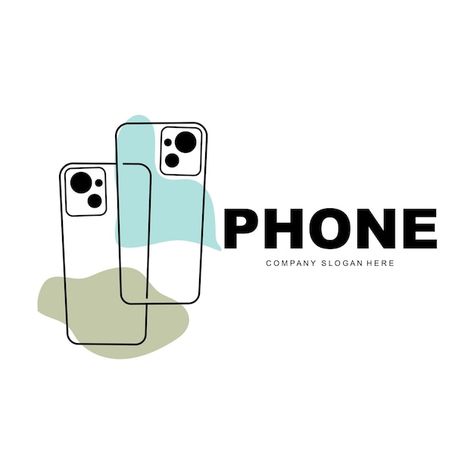 Vector smartphone logo communication ele... | Premium Vector #Freepik #vector #phone #smartphone #phone-illustration #mobile-illustration Cellphone Brand Logo, Mobile Phone Logo Design, Mobile Shop Logo, Phone Repair Logo, Phone Logo Design, Logo Communication, Mobile Illustration, Phone Illustration, Mobile Phone Logo