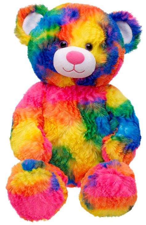 Build a Bear Tropicolor Teddy Rainbow Colored Large 17 inch Stuffed Plush Toy Animal Doll Brand NEW with Tag With swirls of rainbow colors and the cutest smile, this colorful teddy bear will brighten your day! With ultra soft sparkly fur and purple eyes, this lovable teddy is sure to get lots of hugs! In Stock Now at http://www.bonanza.com/listings/Build-a-Bear-Colorful-Tropicolor-Rainbow-Colored-Stuffed-Plush-17-in-Toy-Animal/224588737?st_id=28647846 Ted Bear Funny, Tatty Bear, Rainbow Teddy Bear, Ted Bear, Teddy Bear Toys, Crochet Teddy Bear, Playroom Ideas, Tatty Teddy, Taste The Rainbow