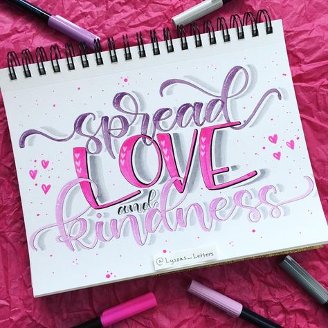 Lettering With Hearts, Lettering With Paint, Love Lettering Calligraphy, Heart Calligraphy Lettering, Heart Font Alphabet Hand Lettering, February Calligraphy Hand Lettering, Love Quote Calligraphy, Calligraphy Art Quotes, Different Lettering