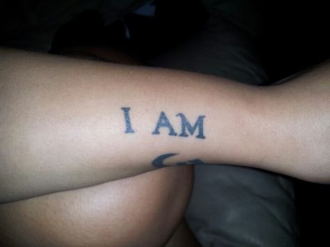 I AM tattoo. awesome I Think Therefore I Am Tattoo, I Am Tattoo, Am Tattoo, Fish Tattoos, Jesus Fish Tattoo, Tatting, Tattoos