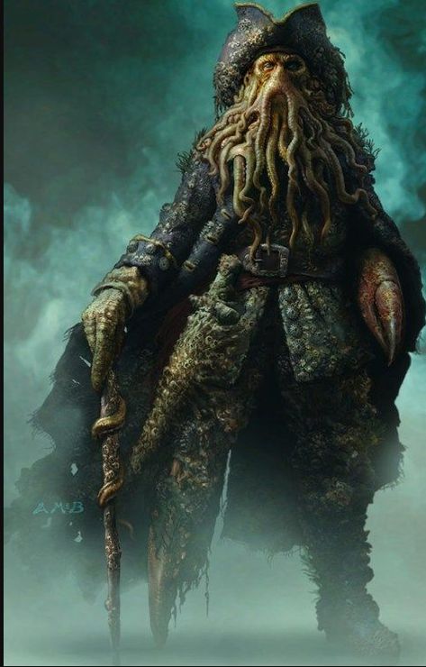 Davy Jones Pirates, Jack Sparrow Wallpaper, Pirates Of Caribbean, جوني ديب, Kaptan Jack Sparrow, Circus Characters, Pirate Tattoo, Concept Art Gallery, Navi A Vela