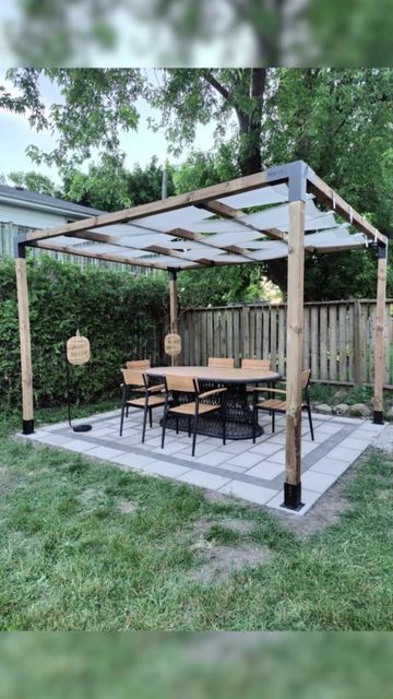 Darryl Cheng on Instagram: "We got the @tojagrid pergola brackets and supplied our own 4x4 posts - the patio just perfectly fit the 10x12 ft size. - We also got the white wave shades and (not shown here) mosquito netting - Huge thanks to Toja Grid (it's pronounced "Toy-a") for helping make our pergola dreams come true! - Patio furniture by @article ~ ~ #gifted #tojagrid #pergola #modernpergola #backyard #patio #patiofurniture" Pergola Brackets, Toja Grid, Pergola Ideas, Modern Pergola, Outdoor Garden Decor, Outdoor Patio Decor, Outdoor Oasis, Backyard Pool, Dreams Come True