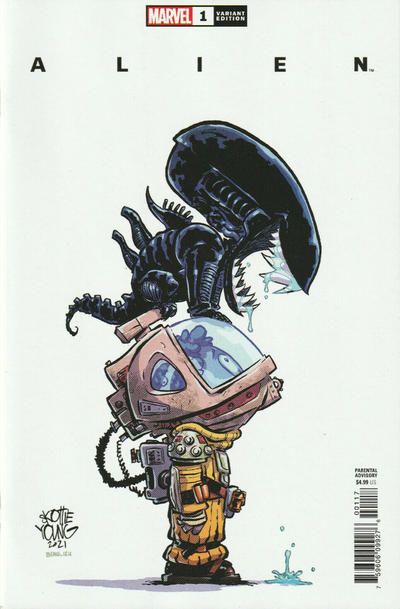 GCD :: Cover :: Alien #1 Gaming Shop, Giger Alien, Alien Isolation, Skottie Young, Alien Artwork, Boom Studios, Arte Alien, Young Art, Alien Vs Predator