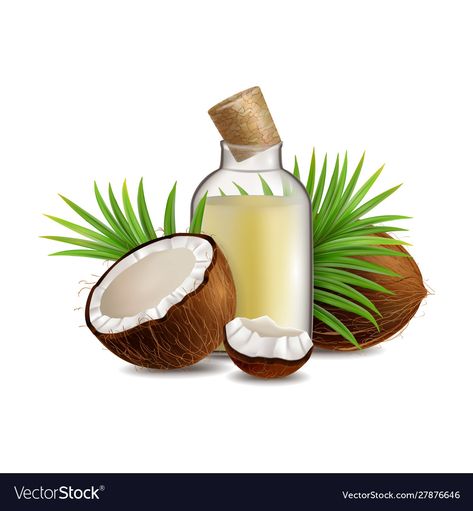 Virgin Coconut Oil Benefits, Food For Hair, Coconut Oil Benefits, Congratulations Images, Oil Image, Organic Hair Oil, Illustration Realistic, Green Backyard, Hair And Skin Care