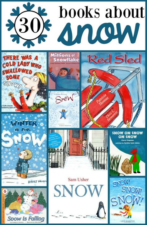 Our favorite snow books Snowmen Kindergarten, Snow Books, The Measured Mom, Measured Mom, Math Mystery Picture, Snow Theme, Winter Books, Winter Preschool, Read Alouds