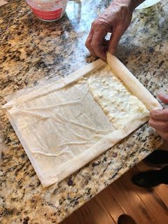 Grandma Hiller's Cheese Strudel Recipe......well, sort of. — Tree of Many Leaves Cottage Cheese Strudel, Strudel Dough Recipe, Cheese Strudel Recipe, Streudel Recipe, Slovenian Recipes, Apple And Cheese, German Cheese, Balkan Food, Food Authentic