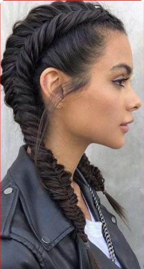 Dutch Fishtail, Dutch Fishtail Braid, Fishtail Braid Hairstyles, Fishtail Braids, Summer Braids, Double Dutch, Long Box Braids, Braided Hairstyle, Fishtail Braid