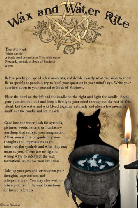 WAX DIVINATION RITUAL, Candle Wax and Water Divination, Fortune Telling Melting Wax Predictions, Read Candle Wax Guide Wax Reading, Water Spells, Candle Wax Dripping, Witchcraft Candles, Pagan Spirituality, Wiccan Spell Book, Witch Spell Book, Book Of Shadow, Witch Books