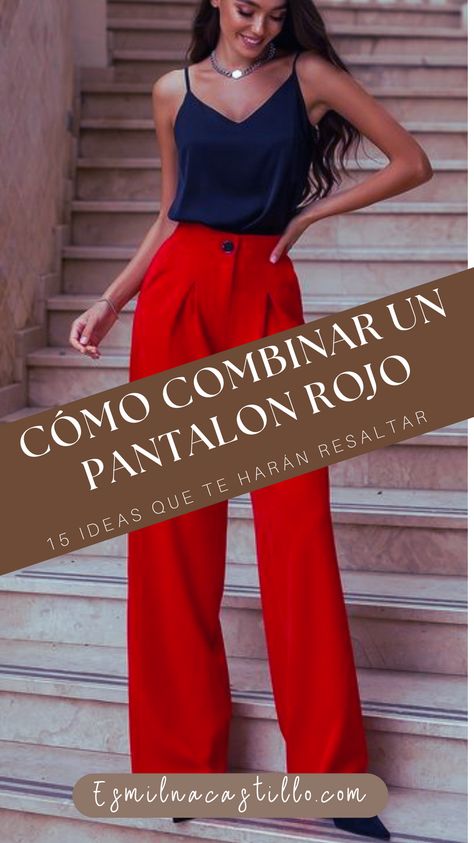 ¡Los pantalones rojos nunca pasan desapercibidos! 😍🔴 Aquí tienes 15 formas fabulosas de combinarlos para cualquier ocasión. ¡Click en el pin para inspirarte con estos looks!👗💃👇 Outfit Pantalon Rojo, Outfit Pantalon, Red Dress Pants, Dress Pants Outfits, Pants Outfit, Dress Pants, Red Dress, Baby Shower, Shower