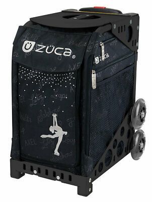 Zuca Ice Queen Sport Insert Bag - Black Frame Flashing... Ice Skating Bag, Zuca Bag, Figure Skating Bag, Tote Insert, Turquoise Frame, Sports Frames, Embellished Bags, Bag Insert, Travel Tote Bag