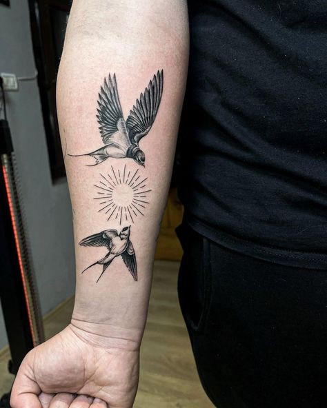 Tats • Instagram Shrike Tattoo Hozier, Shrike Tattoo, Hummingbird Tattoo, Hozier, Swallows, Minimal Tattoo, Forearm Tattoo, Love Tattoos, Albania