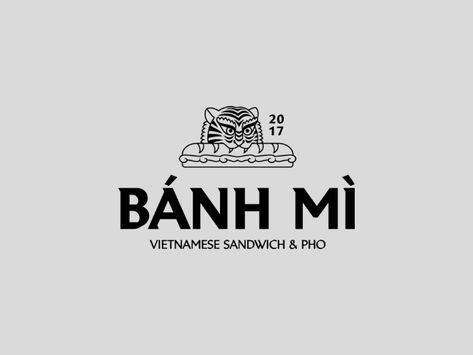 Logo design for Bánh Mì sandwich bar in Budapest by Rohmann Nóra Resturant Logo, Vietnamese Sandwich, Banh Mi Sandwich, Sandwich Bar, Desain Buklet, Vietnamese Restaurant, Beautiful Logos Design, Food Logo Design, Food Logo