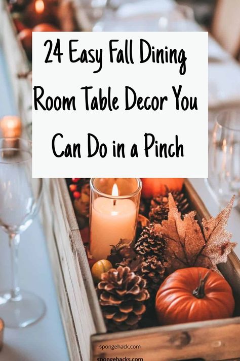 Thanksgiving is already creeping up, and I’m already planning how to make my dining room table look like the ultimate fall mood. I want it to evoke cozy, warm tones with the cutest fall centerpiece—mini pumpkins, candles, and some dried leaves for that perfect autumn aesthetic. The goal? To make my table super inviting but […] Easy Fall Dining Table Decor, Simple Pumpkin Centerpieces, How To Decorate A Table For Thanksgiving, Dining Room Table Decor Fall, Fall Table Ideas Dining Room, How To Decorate Thanksgiving Table, Fall Table Centerpiece Ideas, Diy Fall Centerpiece, How To Decorate For Thanksgiving