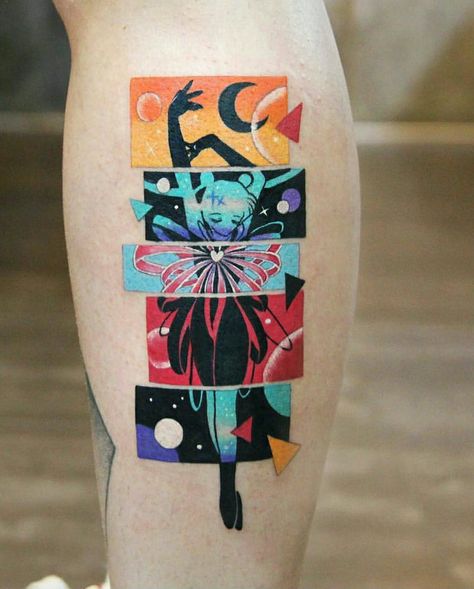 Tattoo Transformation, Transformation Tattoo, Sailor Moon Transformation, Sailor Tattoo, Colorful Tattoo, Sailor Moon Tattoo, Kunst Tattoos, Colorful Tattoos, Tattoo Henna