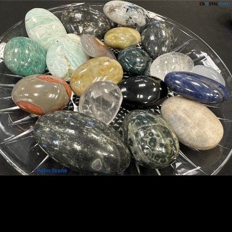 Palm stones are smooth, polished crystals perfect for holding. Their comforting weight and gentle energy make them ideal for meditation, stress relief, or simply carrying good vibes with you throughout the day. Choose a crystal that resonates with you and enjoy its calming presence. #minnesota #crystal #crystalstore Polished Crystals, Crystals Store, Palm Stones, Enjoy It, Good Vibes, Minnesota, Meditation, The Day, Energy