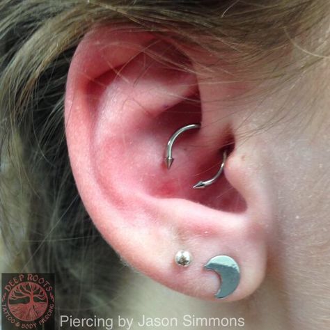 Fun spikey #daith piercing  by Deep Roots Tattoo and Body Piercing in Seattle. #piercing #bling #bodyjewelry #bodmod #tattooshop #piercers  #earpiercing #spike #pnw Roots Tattoo, Deep Roots, Piercing Ideas, Daith Piercing, Tattoo Shop, Piercing Jewelry, Nostril Hoop Ring, Body Jewelry, Ear Piercings