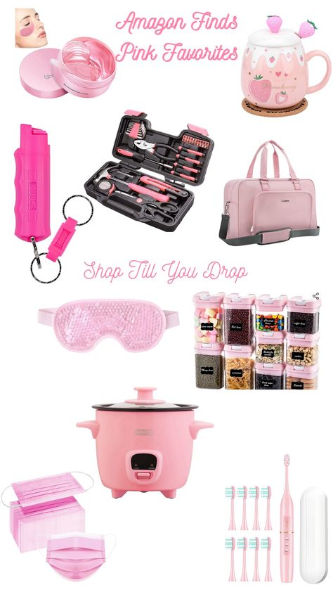 Pink Girly Amazon Finds, Pink Amazon Finds, Strawberry Soda, Pink Amazon, Pink Life, Shop Till You Drop, Aesthetic Stuff, Shopping App, Christmas Wishlist