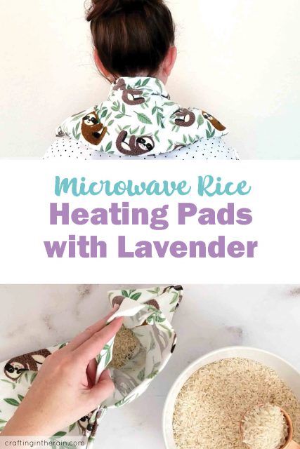 DIY Rice Heating Pad with Lavender Heating Pad Diy, Heating Pad Pattern, Diy Rice Heating Pad, Diy Rice Bags, Rice Bag Heating Pad, Diy Heat Pack, Homemade Heating Pad, Rice Warmer, Rice Heat Pack