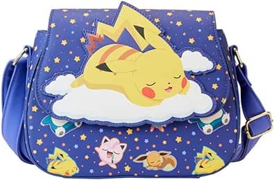 Loungefly Pokémon Sleeping Pikachu and Friends Crossbody Purse Pokemon Sleeping, Cloud Applique, Pikachu And Friends, Pokemon Sleep, Pikachu Pikachu, Pokemon Sketch, Loungefly Bag, Bags Leather Handbags, Cute Bags