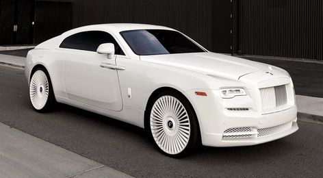 All White Rolls Royce Wraith Elevated on Forgiatos ! All White Rolls Royce Wraith, Rolls Royce Wraith White, White Rolls Royce, White Rolls, Roll Royce, Cars Tattoo, White Cars, Luxury Car Garage, Aesthetic Cars