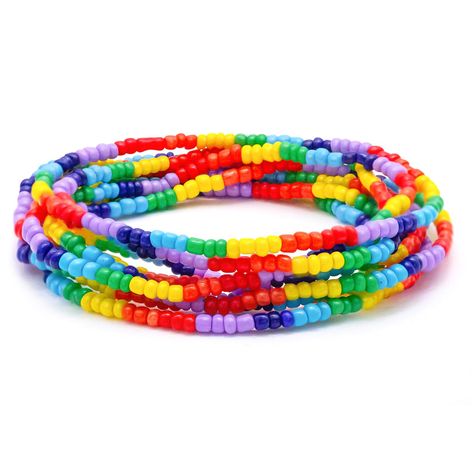 PRICES MAY VARY. 🌈8 Stackable Layer Design: Unique 8-layer rainbow beaded anklet bracelet designed to celebrate diversity and LGBT pride, offering a bold and vibrant stack for a statement-making look. 🌈Adjustable Size Fit All: The pride bracelet features an elastic rope closure, ensuring a comfortable and secure fit for wrists and ankles of various sizes, making it perfect for both men and women. 🌈Premium Quality Beads: Crafted with multi-colored rice beads in the colors of the Pride flag, th Colorful Anklets, Pride Fits, Rainbow Anklet, Color Rice, Accessories Boho, Pride Bracelet, Celebrate Diversity, Colored Rice, Beaded Anklet