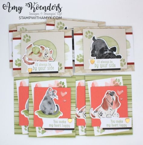 Stampin’ Up! By Your Side Card Kit – Stamp With Amy K Country Flowers, Weekly Newsletter, March 5, Card Making Tutorials, Flower Stamp, Cat Cards, Some Cards, Pretty Cards, Card Kit