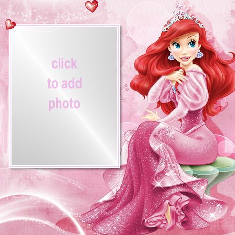 Disney Princess Photo Frame, Sunflower Heart, Princess Card, Disney Frames, Happy Birthday Princess, Happy Birthday Wishes Photos, Birthday Photo Frame, Cards Easy, Disney Princess Birthday