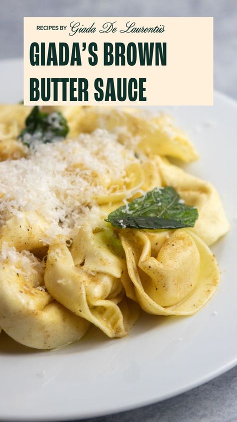 This is the easiest sauce you will ever make, and a very tasty one, but then what doesn't taste good when it's drenched in butter? This is the perfect topping for stuffed pastas like ravioli, tortellini and agnolloti. Butter Pasta Sauces, Butter Sage Ravioli, Sweet Pasta Sauce Recipes, Egg Yolk Ravioli Brown Butter Sauce, Pierogi Sauce Recipes, Sauce For Tortellini Pasta, Sauce For Tortellini Easy, Light Sauce For Ravioli, Sauce For Ravioli Easy