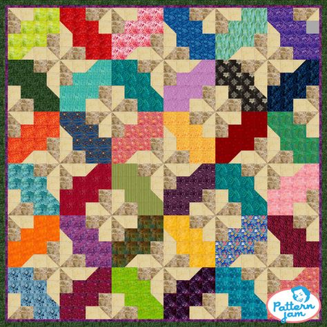 PatternJam - FREE Online Quilt Pattern Designer Pinwheel Garden Quilt Pattern Free, Garden Quilt Pattern, Quilt Pattern Free, Garden Quilt, Quilt Design, Custom Quilts, Quilt Patterns Free, Pattern Free, Design Software