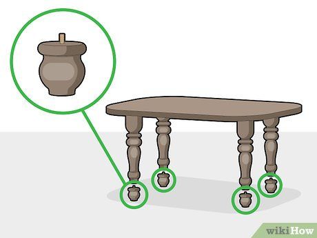 3 Ways to Raise the Height of a Table - wikiHow Raise A Table To Counter Height, Raising A Table To Counter Height, Counter Height Dining Table Diy, Raise Table Height Diy, Adding Height To Table, How To Add Height To A Table, How To Make A Table Taller, Add Height To Table, Rehab Furniture