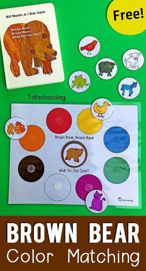 Brown Bear Brown Bear Activities, Brown Bear Book, Bear Activities, Preschool Colors, Teaching Colors, Classic Book, Toddler Snacks, Toddlers And Preschoolers, Tot School