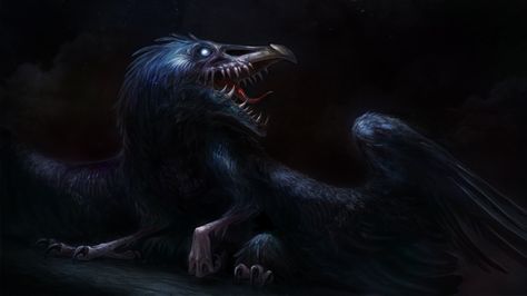 The Crow-Monster, Darya Malabra on ArtStation at https://www.artstation.com/artwork/1NZ9G Crow Monster, Blood Hunter, Crow Art, Werewolf Art, Fantasy Beasts, Monster Concept Art, Bloodborne, Utila, Fantasy Monster