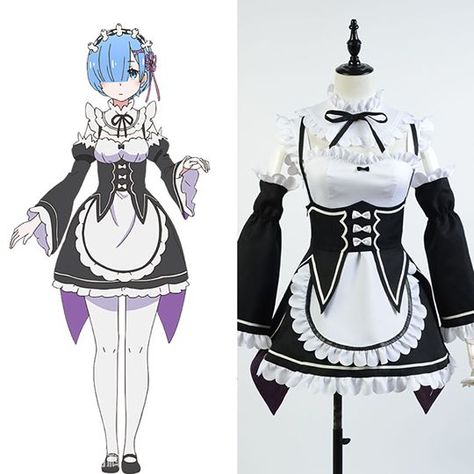 Re:Zero - Starting Life in Another World Zero Rem Cosplay Costume Ram Cosplay, Cosplay Maid, Full Body Costumes, Vintage Outfits 90s, Miku Cosplay, Maid Cosplay, Different World, Maid Outfit, Cosplay Diy