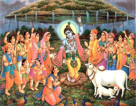 Govardhan Pooja, Happy Govardhan, Govardhan Puja, Color Of Night, Krishna Avatar, Holi Photo, Krishna Flute, Lord Rama, Devotional Songs