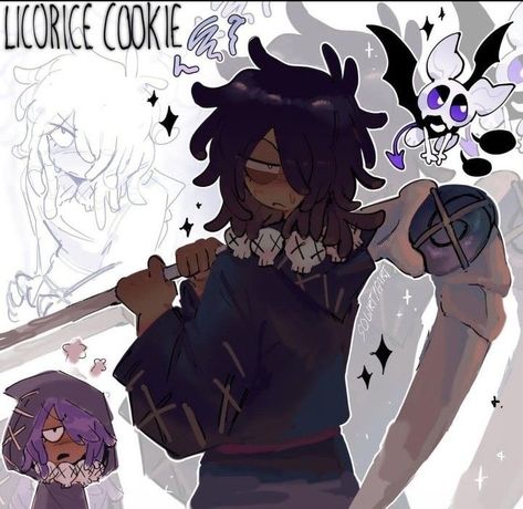 Madeleine Cookie Fanart, Licorice Cookie Fanart, Crk Fanart, Licorice Cookie, Madeleine Cookie, Kingdom City, Cookie Games, Cheese Cookies, Black Licorice