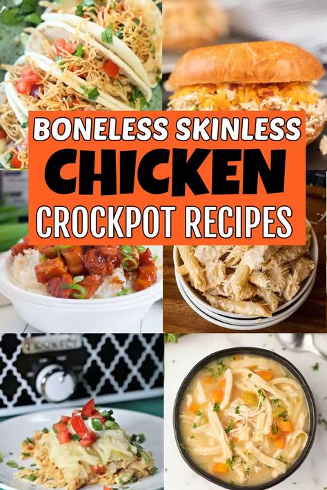 Recipes Using Boneless Skinless Chicken, Skinless Chicken Thighs Recipes, Boneless Skinless Chicken Thighs Recipes, Boneless Chicken Thighs Crockpot, Boneless Skinless Chicken Recipes, Chicken Breast Recipes Slow Cooker, Boneless Skinless Chicken Breast Recipes, Skinless Chicken Breast Recipes, Italian Chicken Soup