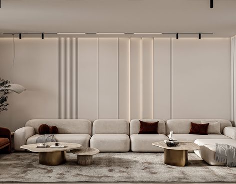 𝐌𝐞𝐧 𝐌𝐚𝐣𝐥𝐞𝐬 𝐃𝐞𝐬𝐢𝐠𝐧 :: Behance Neutral Modern Living Room, Contemporary Living Room Chairs, Art Deco Living Room, Contemporary Living Room Design, Living Room Design Inspiration, Halong Bay, Living Room Design Decor, Home Design Living Room, Contemporary Living Room