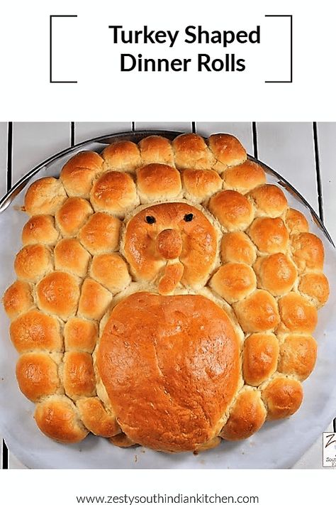 Here is the delicious and simple turkey shaped dinner rolls you can make it for  Thanksgiving dinner table.   #Turkeyshaped  #dinnerrolls  #zestysouthindiankitchenrecipes #simple recipe. Shaped Dinner Rolls, Thanksgiving Dinner Rolls, Thanksgiving Bread, Bon Apetit, Thanksgiving Dinner Table, Homemade Dinner Rolls, Indian Kitchen, Homemade Dinner, Thanksgiving Feast