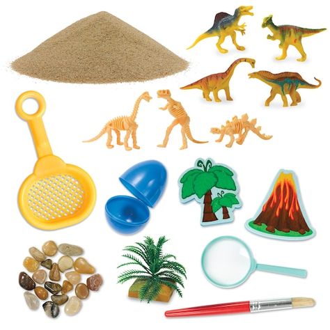 Dinosaur Dig, Play Sand, Sand And Water Table, Sensory Tools, Sensory Boxes, Sense Of Touch, Dinosaur Skeleton, Beading Netting, Artist Materials