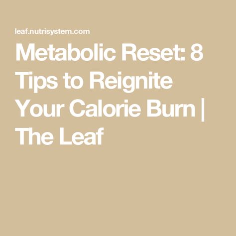 Metabolic Reset: 8 Tips to Reignite Your Calorie Burn | The Leaf Metabolism Reset, Metabolic Reset, Calorie Burn, Protein Rich Foods, Increased Energy, Calorie Deficit, Calorie Intake, The Leaf, Healthy Gut