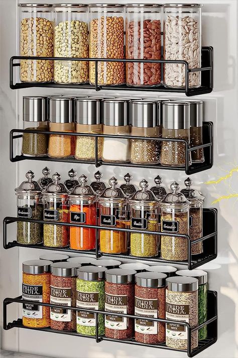 Fridge Shelf, Magnetic Spice Rack, Refrigerator Organizer, Organizer For Kitchen, Fridge Shelves, Magnetic Spice, Spice Rack Organiser, Small Fridges, Spice Racks