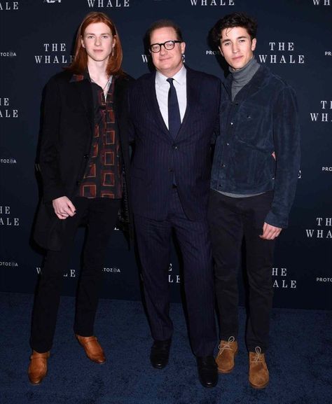 Brendan Fraser's Rarely-Seen Sons Join Their Dad at 'The Whale' Screening in N.Y.C. 90s Brendan Fraser, Brendan Fraser Sons, Brendan Fraser Encino Man, Brendan Fraser Now, Brendan Fraser George Of The Jungle, Brendan Fraser And Sons, Brendan Fraser Still Breathing, Brendan Fraser, Embellished Headbands