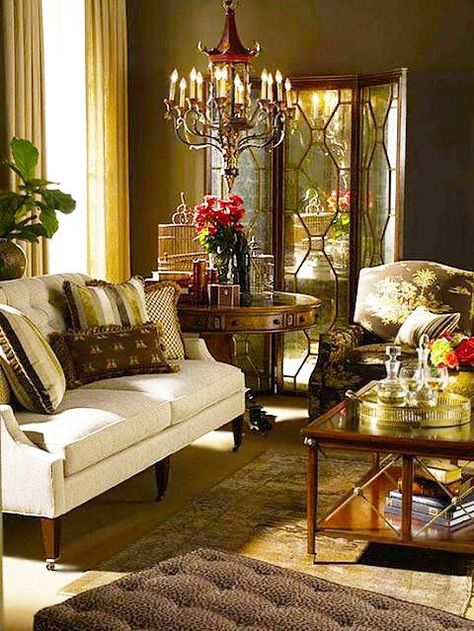 Chocolate Brown Color Living Room Interior Design Warm Living Room Design, Brown Living Room Decor, Dark Living Rooms, Living Room Warm, Brown Living Room, Traditional Living, Living Room Remodel, Traditional Living Room, Beautiful Living Rooms