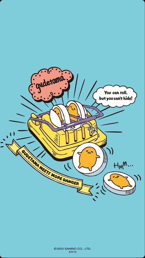 Gudetama Party, Gudetama Wallpaper, Sanrio Wallpapers, Cute Food Drawings, Sanrio Wallpaper, Flower Phone Wallpaper, Food Drawing, Case Design, Hello Kitty Wallpaper