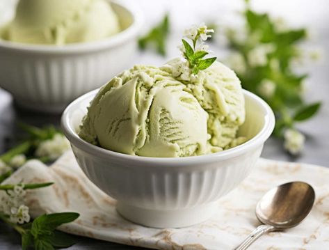 Matcha Green Tea Ice Cream Recipe | Scoop Club Green Tea Ice Cream Recipe, Tea Ice Cream Recipe, Matcha Ice Cream Recipe, Watermelon Sorbet Recipes, Best Vanilla Ice Cream, Tea Ice Cream, Kulfi Recipe, Green Tea Ice Cream, Cherry Ice Cream