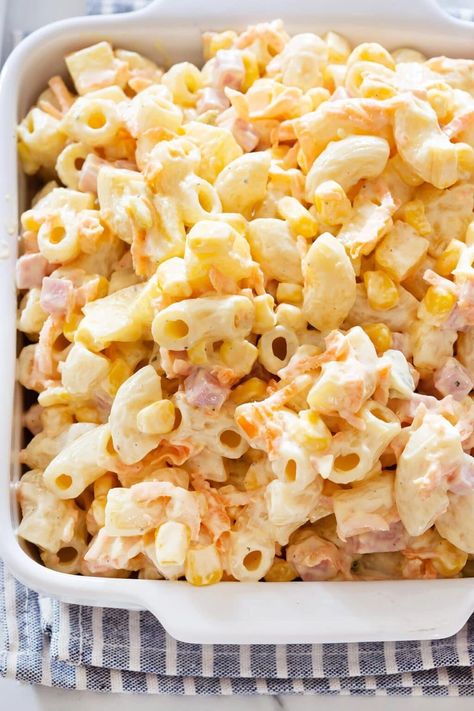 Mexican Macaroni Salad Recipe, Pasta Mexicana, Mexican Pasta Salad Recipes, Mexican Macaroni, Ham Pasta Salad, Macaroni Salad With Ham, Mexican Macaroni Salad, Mexican Pasta Salad, Pear Salad Recipes